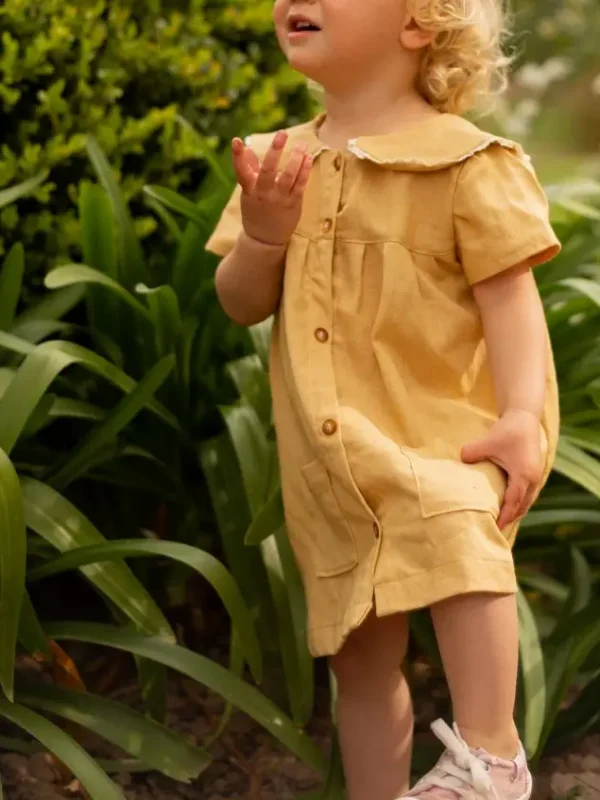 Vestido Carlota Mostaza